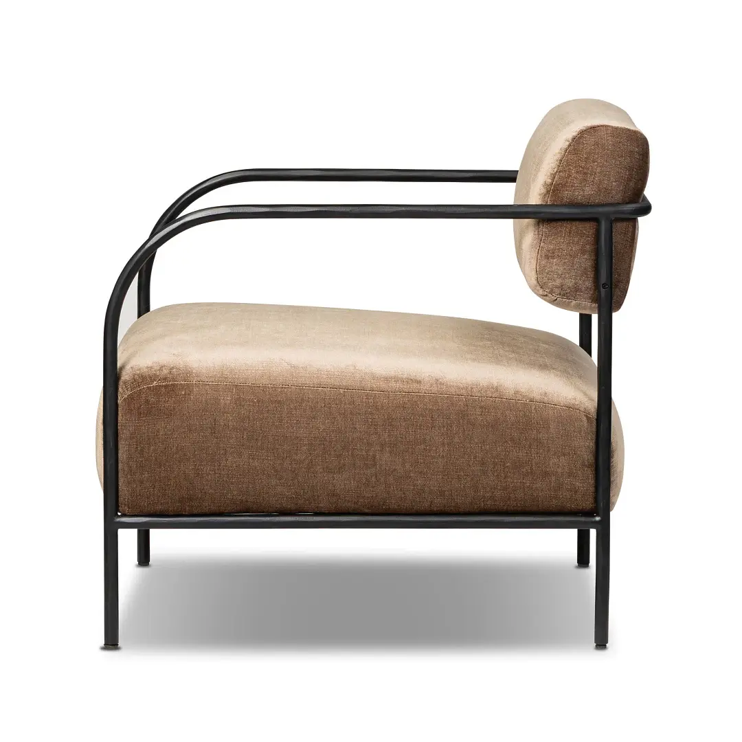 Four Hands Zoro Brown Velvet Accent Chair Four Hands Zoro Brown Velvet Accent Chair