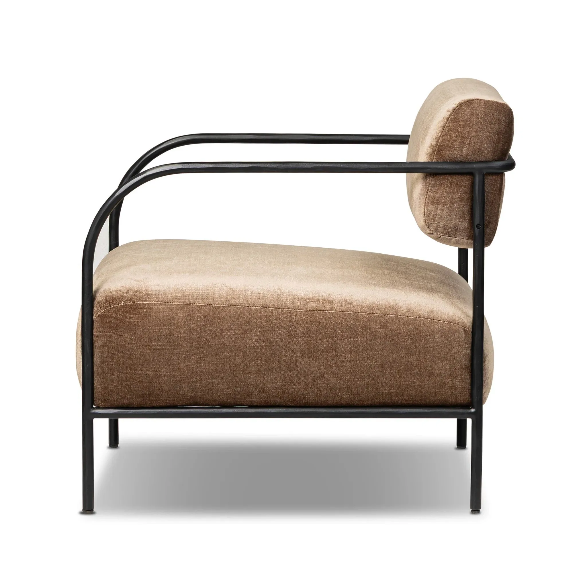 Four Hands Zoro Brown Velvet Accent Chair