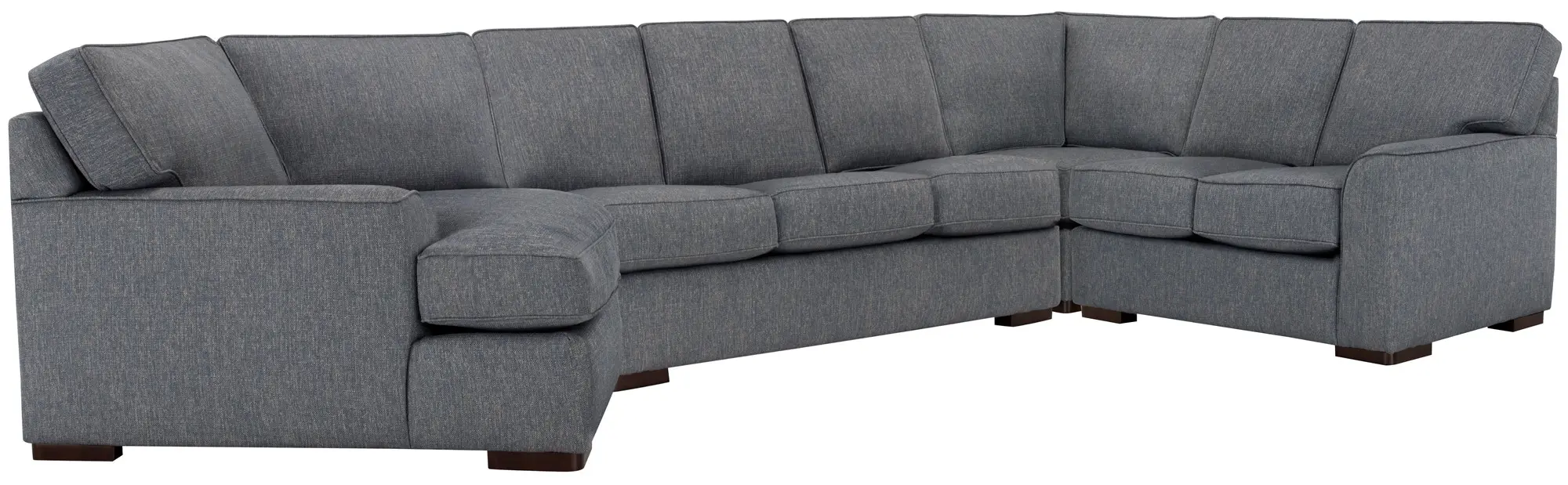 Austin Blue Fabric Left Cuddler Innerspring Sleeper Sectional Austin Blue Fabric Left Cuddler Innerspring Sleeper Sectional
