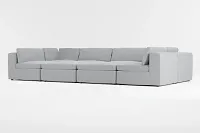 Destin Revenue Gray Fabric 8-piece Pit Sectional