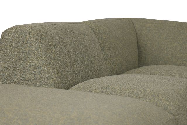 Baylor Green Fabric 5-piece Left Facing Bumper Sectional