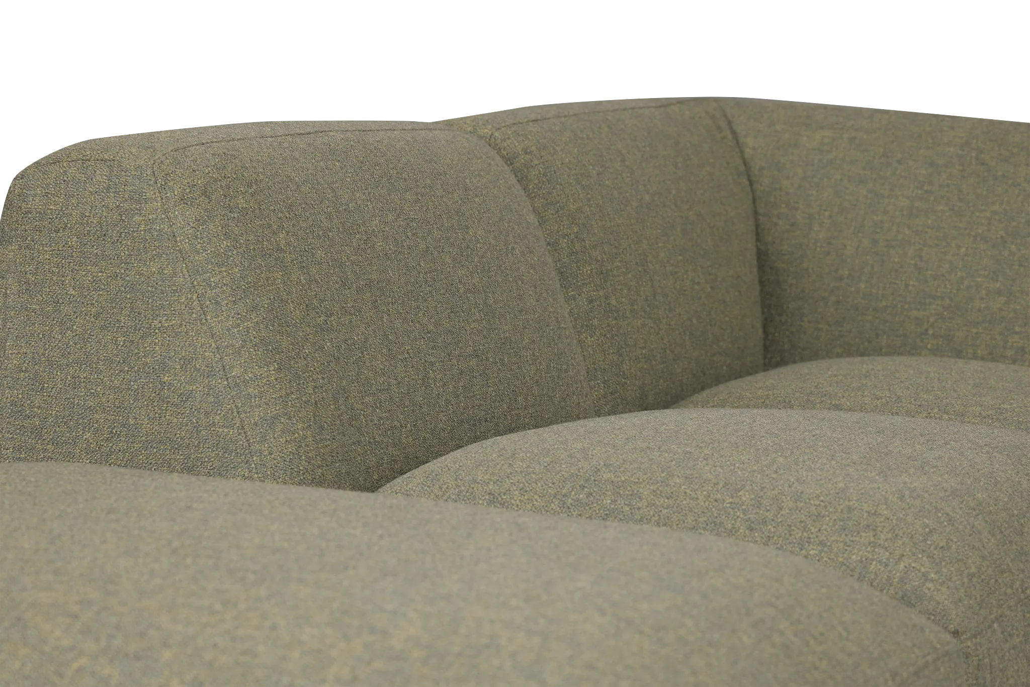 Baylor Green Fabric 5-piece Left Facing Bumper Sectional