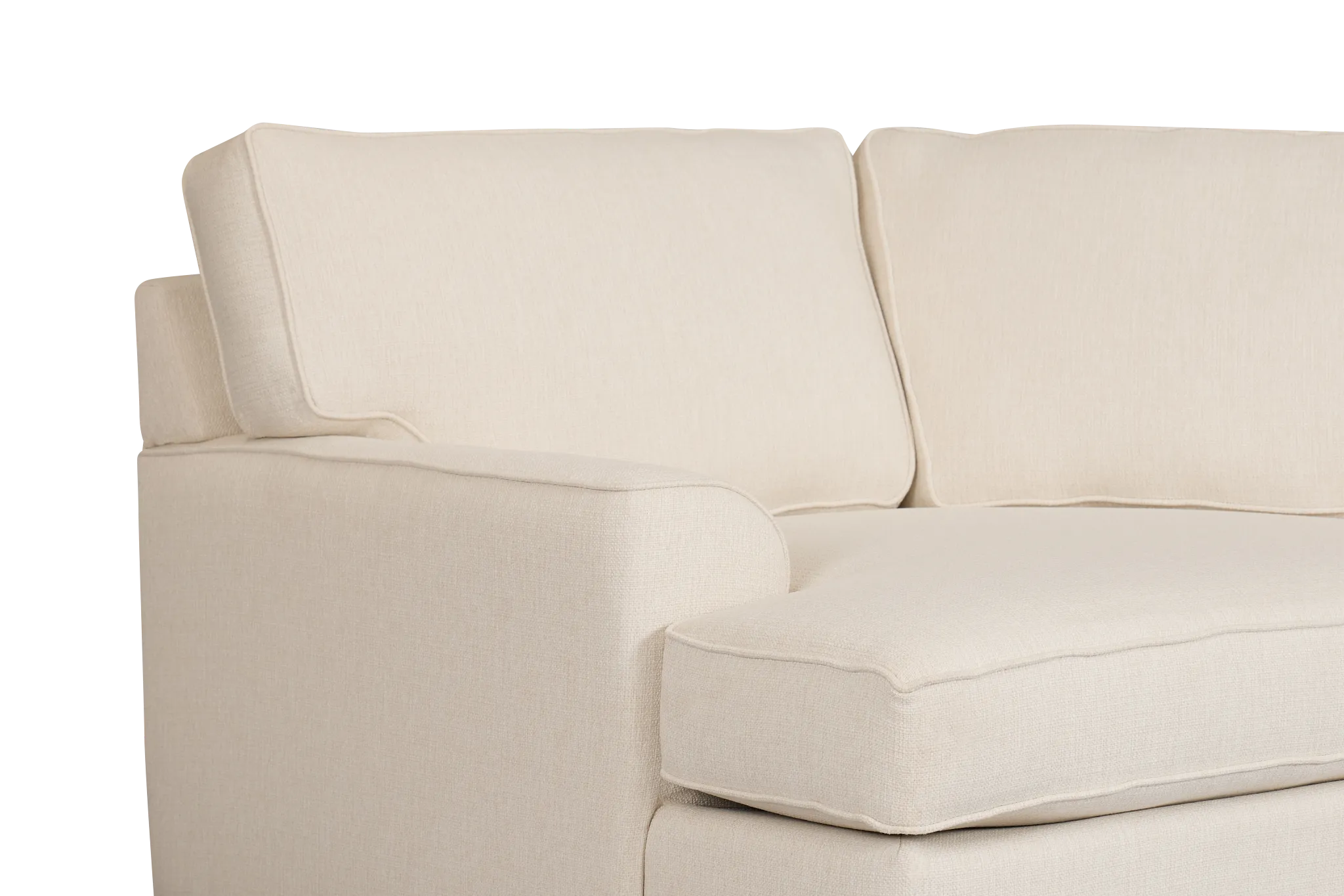 Sinclair Light Beige Fabric Left Cuddler Innerspring Sleeper Sectional