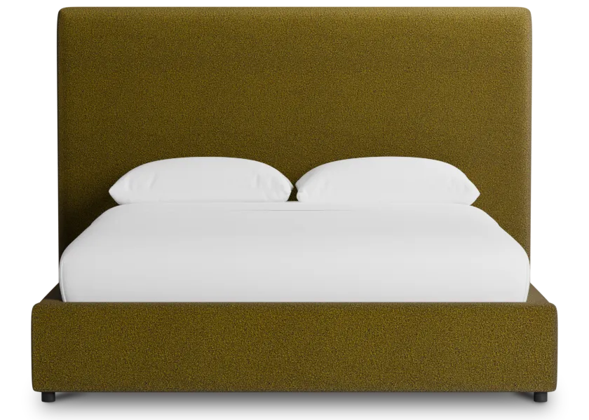 Grayton Elite Dark Green 54" Upholstered Platform Bed