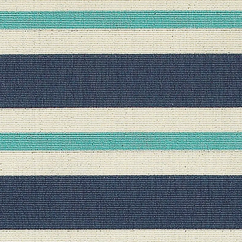 BLUE Mercy Blue Stripe Indoor/outdoor 8x10 Area Rug
