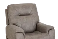Akron Taupe Micro Power Lift Recliner With Power Lumbar