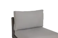 Tulum Gray Woven Armless Chair W/ Cushion