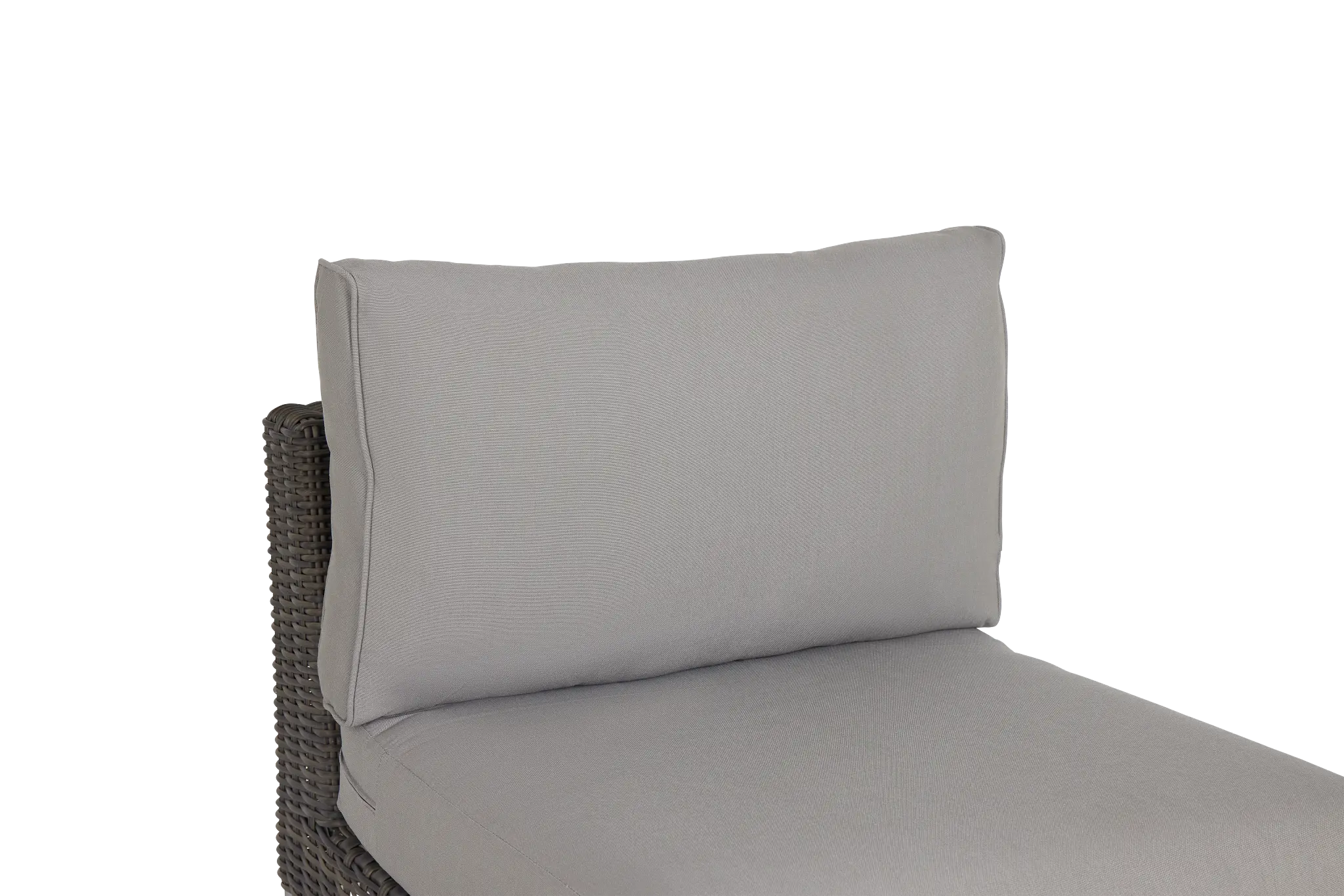 Tulum Gray Woven Armless Chair W/ Cushion Tulum Gray Woven Armless Chair W/ Cushion
