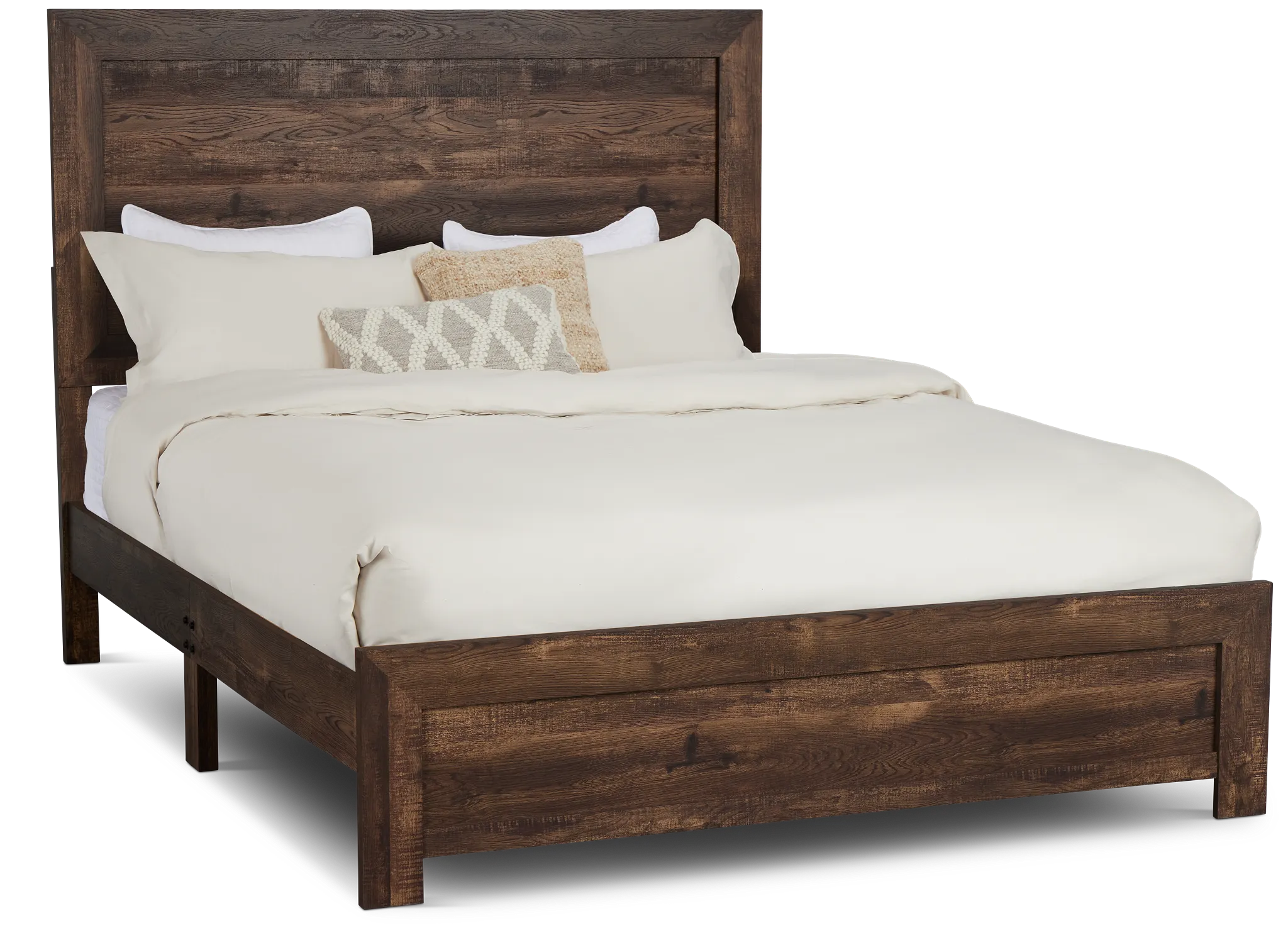 Ollie Dark Tone Panel Bed