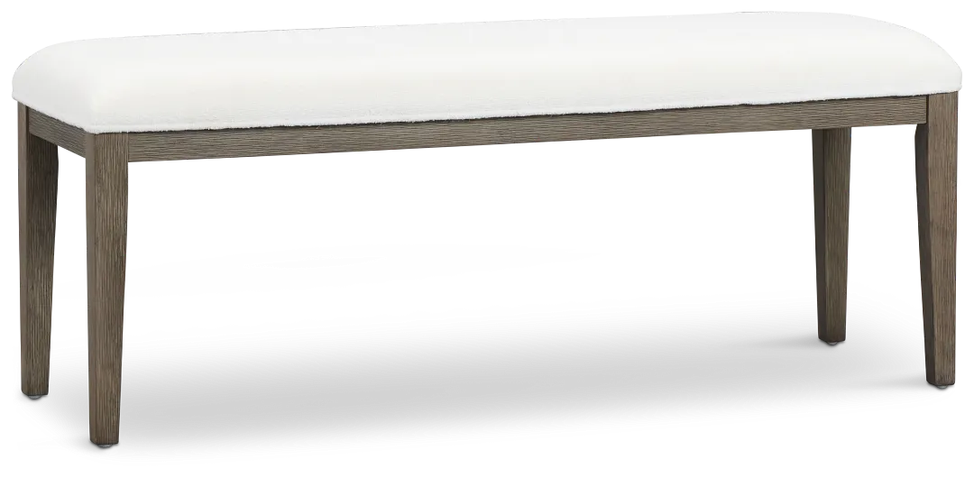 Alden Gray Upholstered Dining Bench