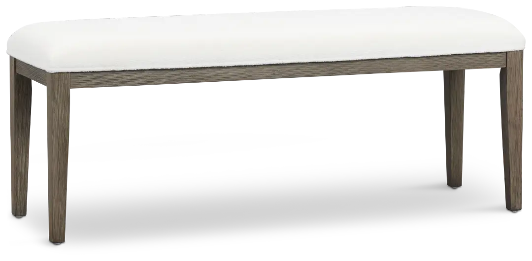 Alden Gray Upholstered Dining Bench Alden Gray Upholstered Dining Bench
