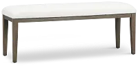 Alden Gray Upholstered Dining Bench