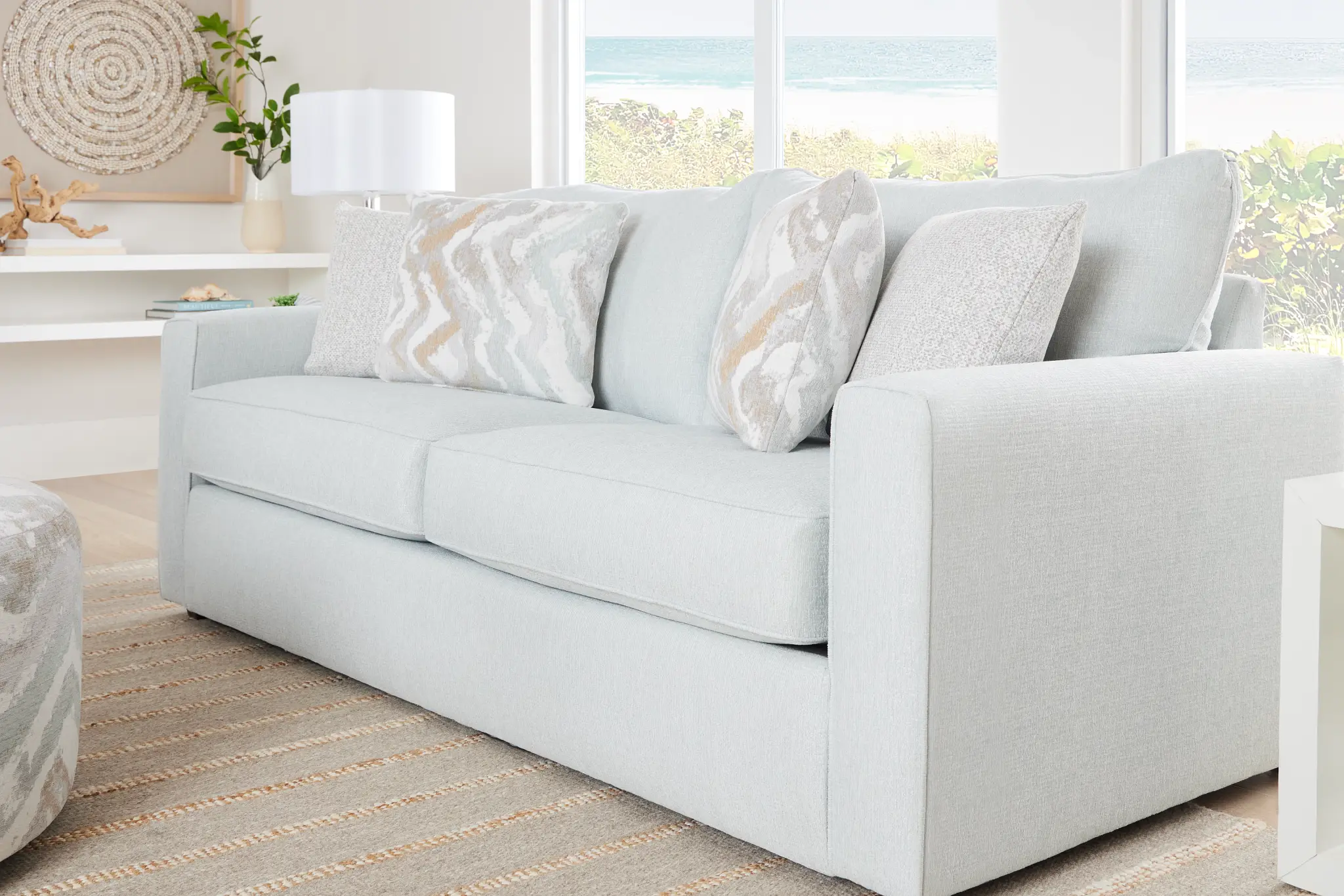 Avalon Light Blue Fabric Sofa Avalon Light Blue Fabric Sofa