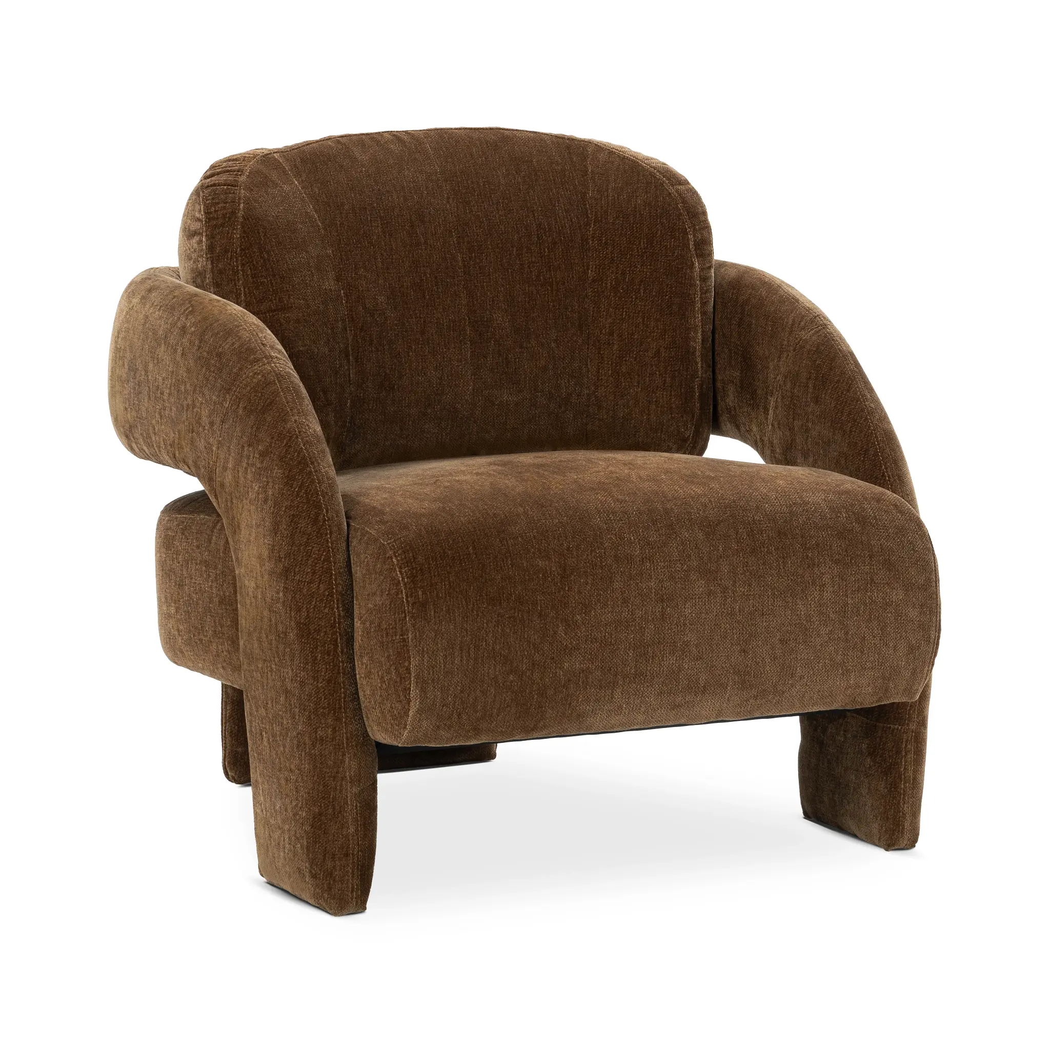 Indo Brown Fabric Accent Chair Indo Brown Fabric Accent Chair