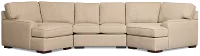 Sinclair Brown Fabric Dual Cuddler Sectional