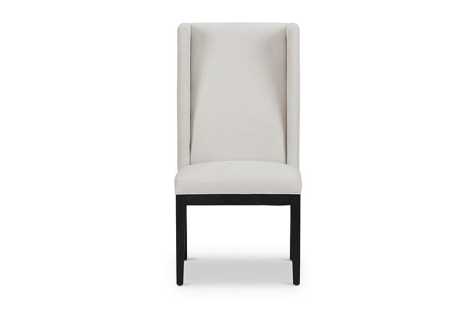 Buckner White Large Wing Chair, (1)