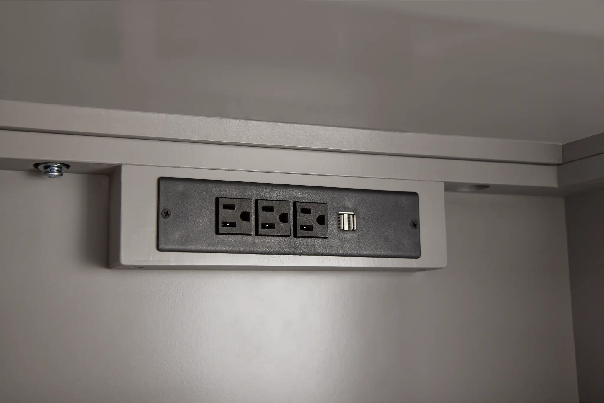 Newport Gray Small Peninsula Drawer Wall Desk Newport Gray Small Peninsula Drawer Wall Desk