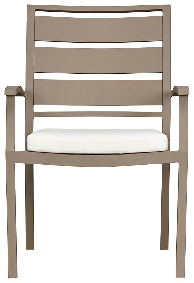 Raleigh White Aluminum Arm Chair (1)