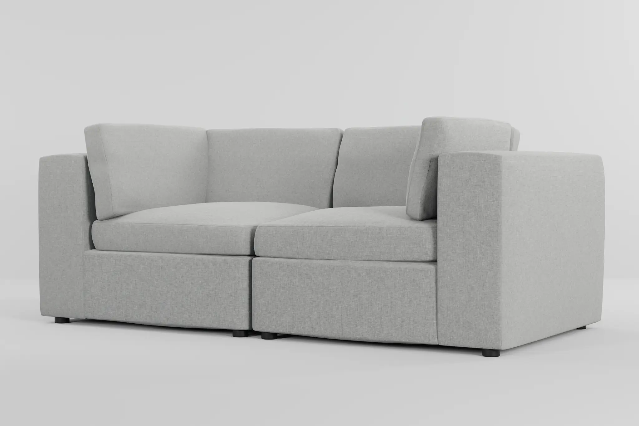 Destin Delray Pewter Fabric 2-piece Modular Sofa Destin Delray Pewter Fabric 2-piece Modular Sofa