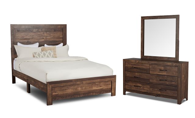 Ollie Dark Tone Panel Bedroom