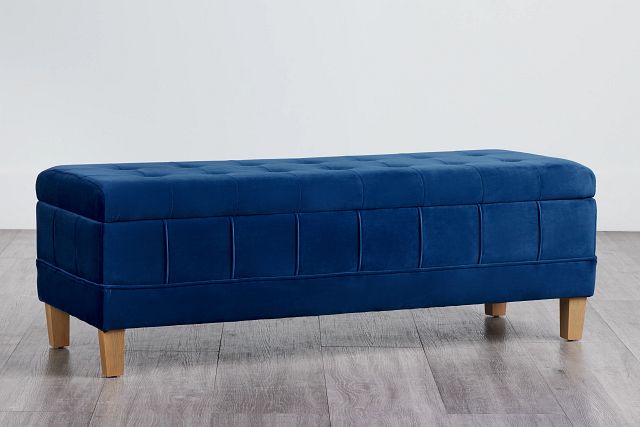 Crosby Blue Storage Bench (0)