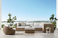 Montecito Light Tone 5-piece Modular Sectional With Light Beige Cushion