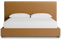 Grayton Elite Light Brown 54" Upholstered Platform Bed