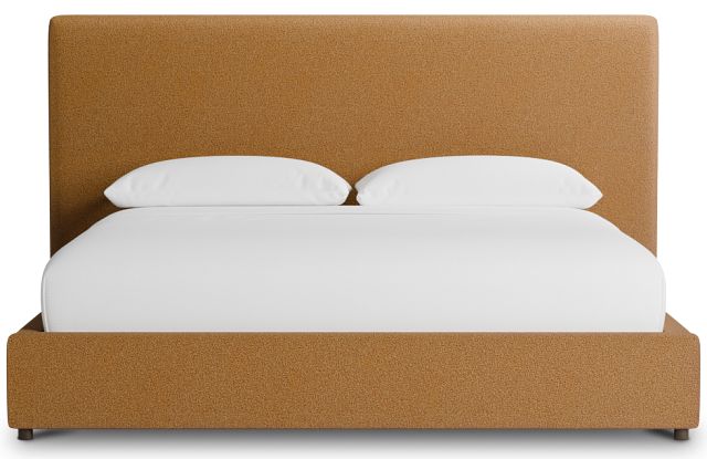 Grayton Elite Light Brown 54" Upholstered Platform Bed