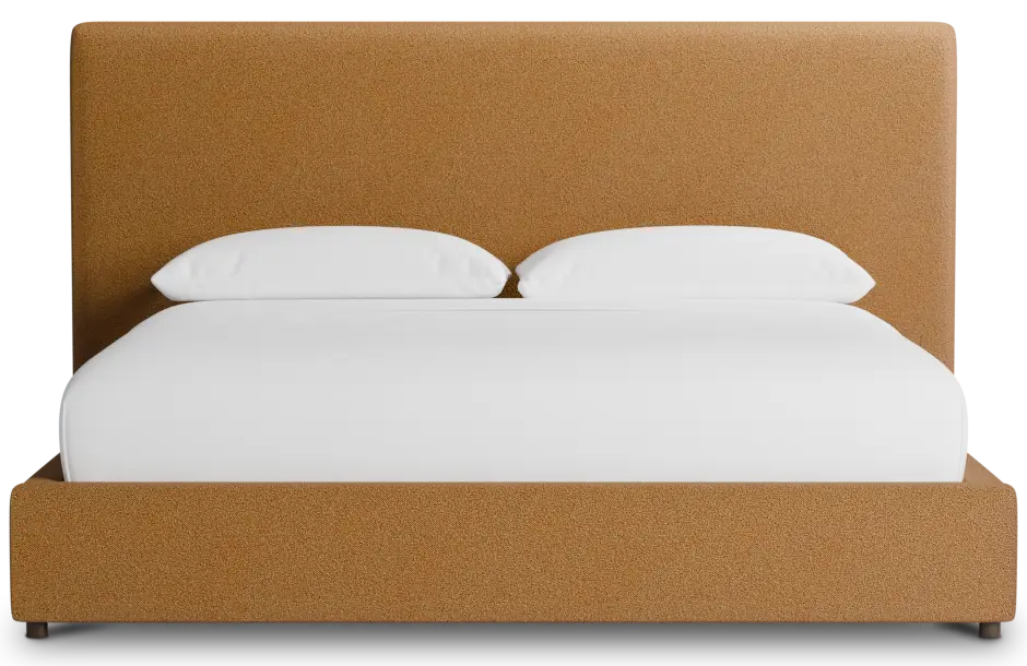 Grayton Elite Light Brown 54" Upholstered Platform Bed Grayton Elite Light Brown 54" Upholstered Platform Bed