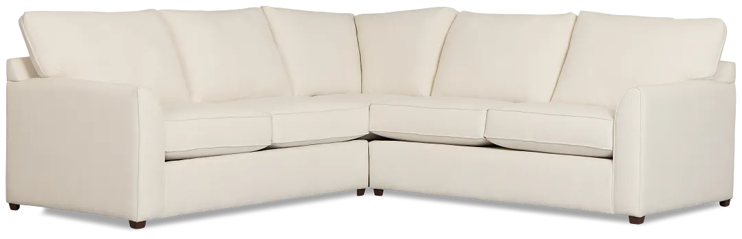 Tate Light Beige Fabric Medium Left Chaise Memory Foam Sleeper Sectional