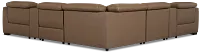 Flexsteel Brodie Dark Brown Lthr/vinyl Large Triple Power Reclining Two-arm Sectional