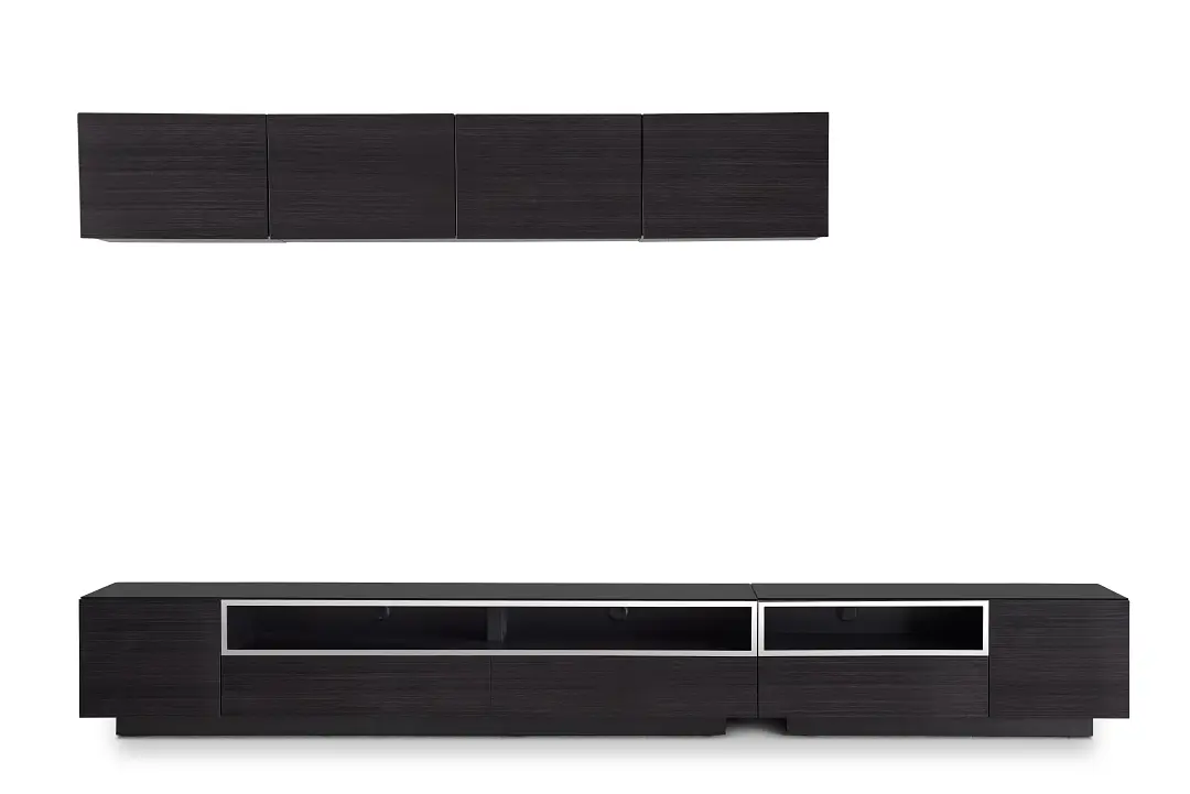 Vancouver 134" Dark Tone 6-piece Left Modular Entertainment Wall Vancouver 134" Dark Tone 6-piece Left Modular Entertainment Wall