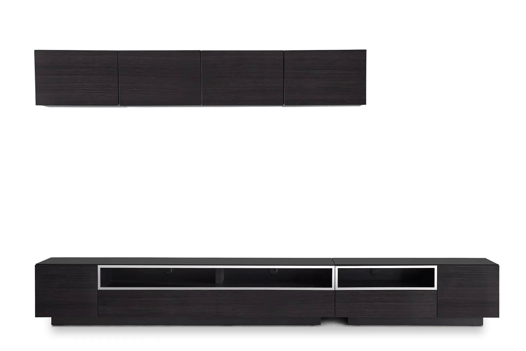 Vancouver 134" Dark Tone 6-piece Left Modular Entertainment Wall Vancouver 134" Dark Tone 6-piece Left Modular Entertainment Wall