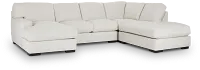 Veronica White Down Small Right Bumper Sectional