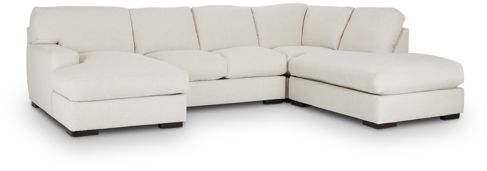 Veronica White Down Small Right Bumper Sectional