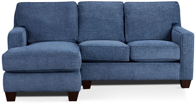 Andie Blue Fabric Left Chaise Sectional