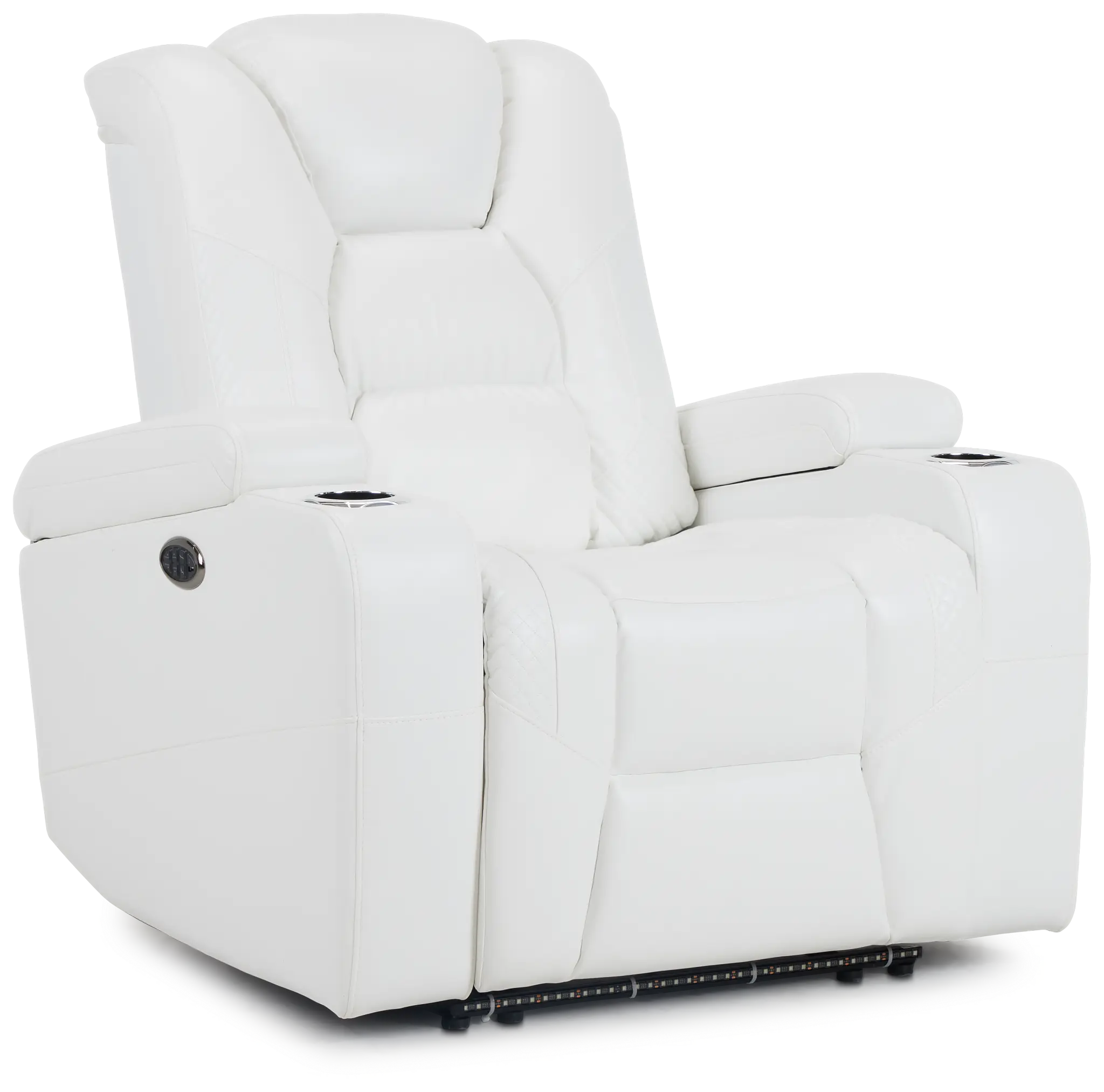 Troy White Micro Power Recliner With Power Lumbar Troy White Micro Power Recliner With Power Lumbar