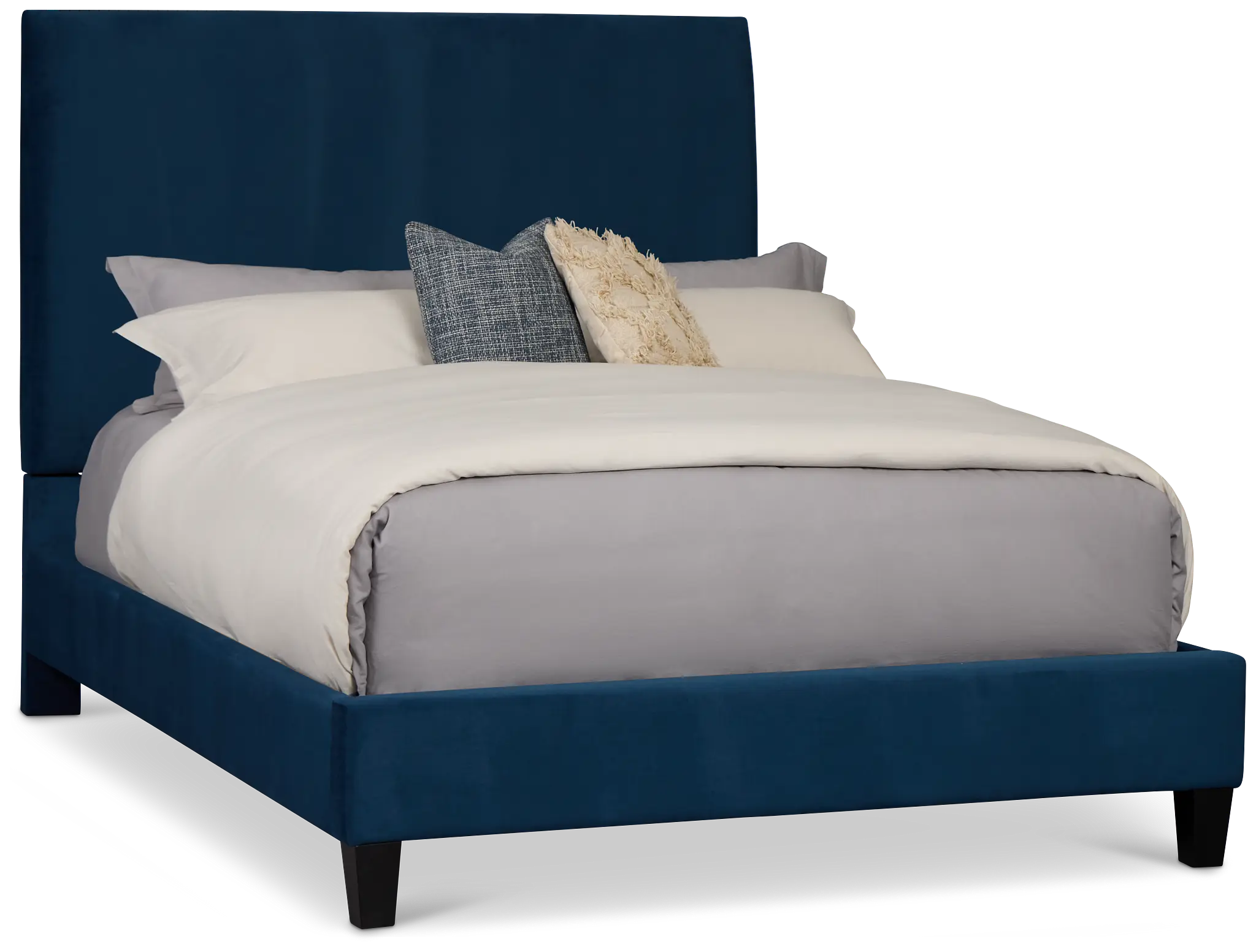 Lucy Dark Blue Uph Platform Bed Lucy Dark Blue Uph Platform Bed
