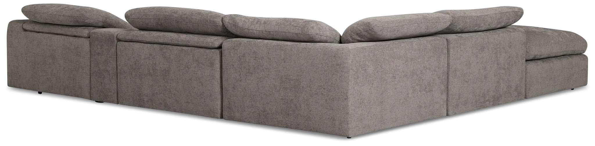 Drift Dark Gray Fabric Large Dual Power Left Bumper Sectional