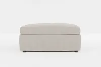 Destin Revenue Beige Fabric Cocktail Ottoman