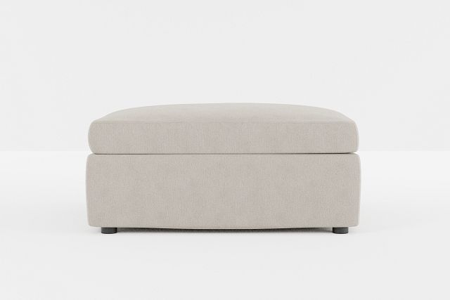 Destin Revenue Beige Fabric Cocktail Ottoman