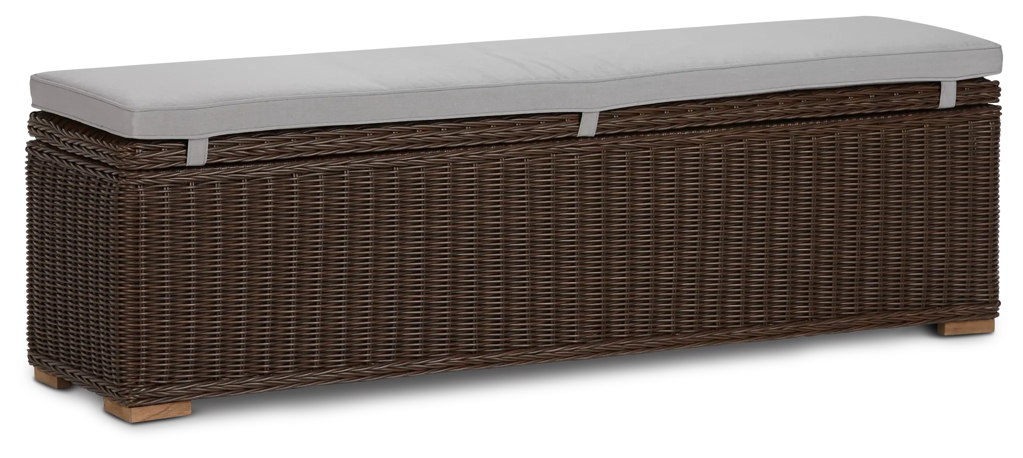 Canyon Dark Brown Gray Woven Dining Bench Canyon Dark Brown Gray Woven Dining Bench