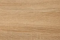 Lynden Light Tone Round Table & 4 White Upholstered Side Chairs