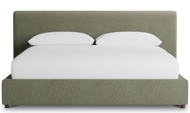 Grayton Sutton Green 44" Upholstered Platform Bed