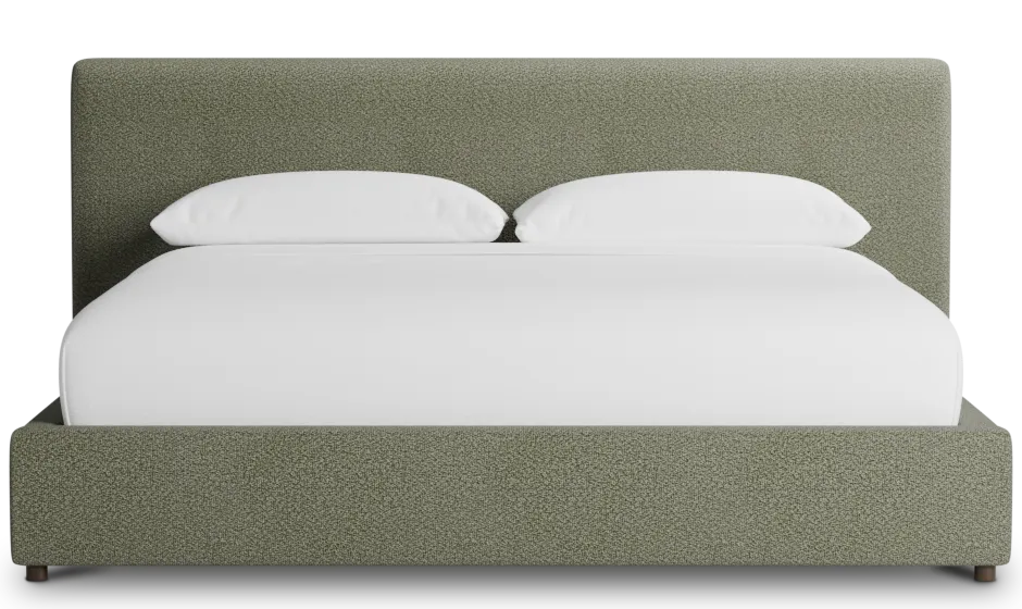 Grayton Sutton Green 44" Upholstered Platform Bed