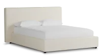 Grayton Gellar White 44" Upholstered Platform Bed
