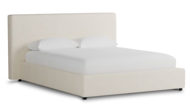 Grayton Gellar White 44" Upholstered Platform Bed