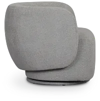Celeste Light Gray Fabric Swivel Accent Chair