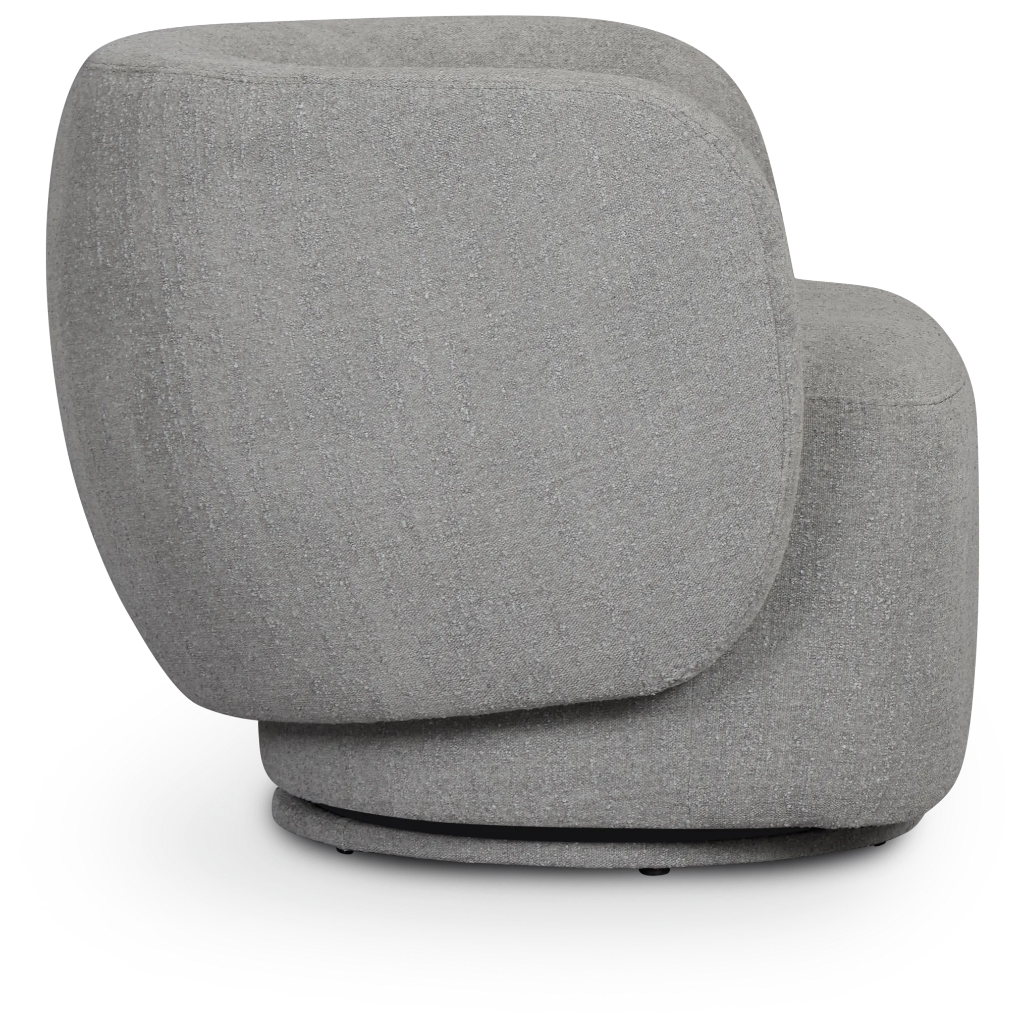 Celeste Light Gray Fabric Swivel Accent Chair