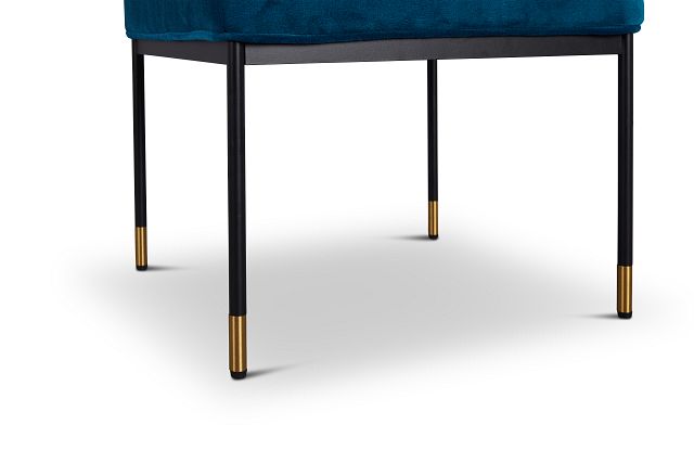 Kimmy Blue Square Accent Stool
